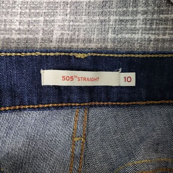 LEVI'S 505 Straight Red Tag Medium Wash Women’s Size 10 - Picture 6 of 9